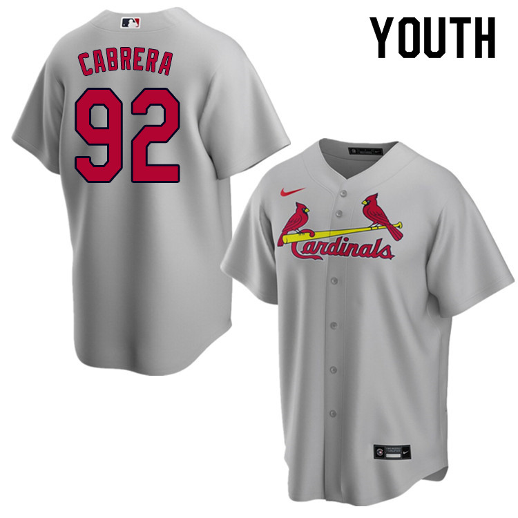 Nike Youth #92 Genesis Cabrera St.Louis Cardinals Baseball Jerseys Sale-Gray